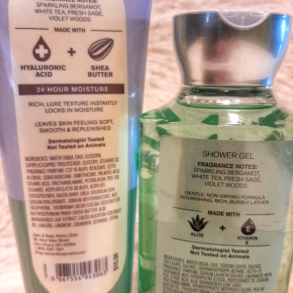 WHITE TEA AND SAGE Bath and Body Works gift set - Picture 2 of 2